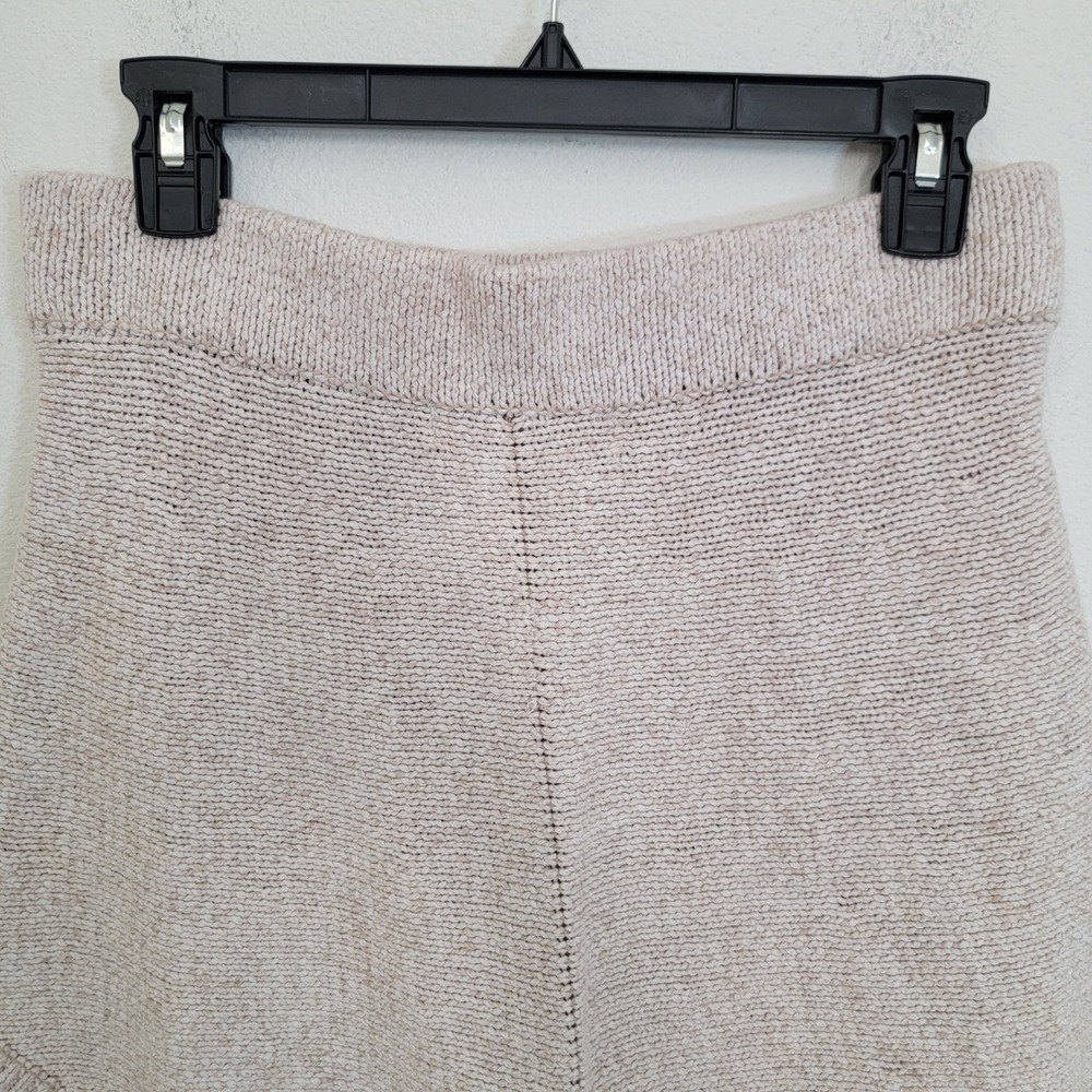 Free People FP Beach Knit Shorts Medium Oversized Oatmeal Beige Cotton Resort - Picture 6 of 9